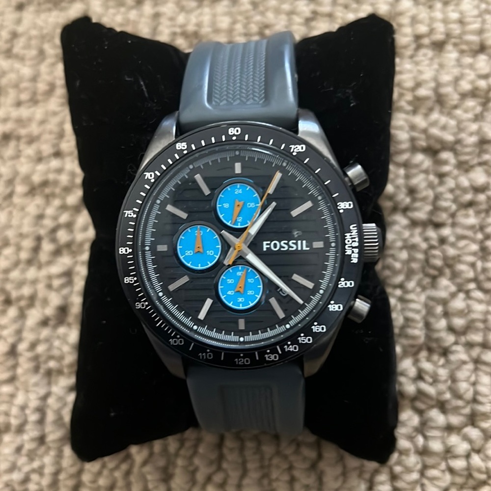 Fossil Men's 'Sport' Chronograph Grey Stainless Steel Watch